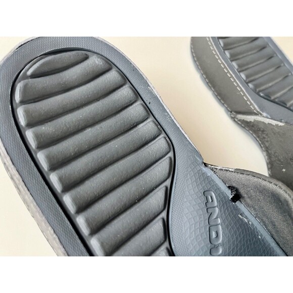 AND1 Men’s Dunk Slide Gray and Black Adjustable Slides Slip-On Sandals Size 7 - Picture 6 of 7